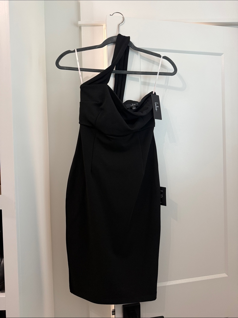 Lulu's Black One-Shoulder Cocktail Dress